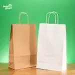 Papiertüte 22+10×36 cm, Kraftpapier, kompostierbar & recyclingfähig